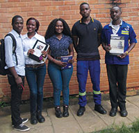 The committee (left to right): Mike Kapesa (committee member), Charity Musukwa (treasurer) Annie Kalaluka (secretary), Lweendo Mweemba (vice chairman) and Edward Mebelo (committee member). Not in picture Maria Phiri (chairman).